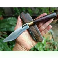 ราคา ♞มีดเหน็บ อีเหน็บ มีดหมอ โบวี่ Bowie E-nep knife มีดแคมป์ มีดสั้น ใบ 4.7” เหล็กผานไถ ตีร้อน ด้าม-ฝักไม้กระพี้เขาควาย♗ (1735036876890867600)