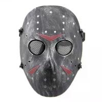 ราคา หน้ากาก Mask Friday The 13th วันศุกร์ที่ 13 Jason Voorhees เจสัน วอร์ฮีส์ C-2 สีดำตัดเงิน วัสดุ PC เกรด A สุดโหด Horror (1734809424902194829)