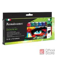 ราคา [COD] Renaissance Gouache Paint, Gouache Paint Set, 12 Ml. 12 Colors, 1 Box (1734507937114457846)