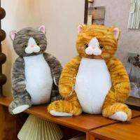 ราคา Magnetic simulation lazy cat doll, orange cat, gray tiger pattern cat doll, cute simulation cat pillow, children's gift. (1734657716366575083)