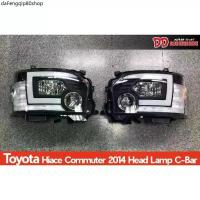 ราคา คลังสินค้า ไฟหน้า รถตู้ hiace commuter 2014 2015 2016 2017 2018 Projector black led C bar โคมดำ (1731621162041771717)