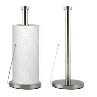 ราคา [Oossoo] Kitchen Roll Holder with Round Base Standing Toilet Paper Holder Stainless Steel Roll Paper Towel Rack for Home Kitchen (1735006445689603886)