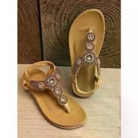 ราคา 2026 New Roman Flat Floral Strap Sandals Bohemian Sandals (1734532793244223383)