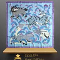ราคา ผ้าพันคอผ้าไหม 33"x33" นิ้ว Silk scarf square 33"x33" inches - AL01 - จิม ทอมป์สัน - Jim Thompson (1735418227429573655)