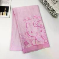 ราคา ผ้าพันคอคิตตี้ ผ้าคลุมไหล่ ผ้าพันคอ ผ้าฝ้าย สีชมพู ขนาด 70x180 cm Pink Scarf (1735239990367717169)