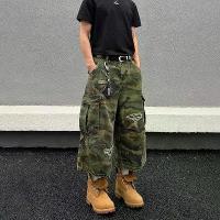 ราคา กางเกงพรางลายพราง สไตล์อเมริกัน เฮฟวี่เวท ดีไซน์หลายกระเป๋า สไตล์ไฮสตรีท ทรงหลวม กางเกงคาร์โก้ลำลอง karina aespa skirt ขา สั้น เอว สูง เก็บ พุง กางเกงยีนส์ คาร์โก้ mini pocket (1731495462065833828)