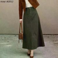 ราคา V012 กระโปรงยีนส์สีเขียวโอลีฟ เอวสูง ทรงสวยเก็บหุ่น ใส่ได้ทุกลุค Olive Green Denim Skirt (1735461016151229931)