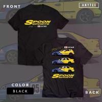 ราคา ขายร้อน Honda Civic Spoon SportsEG EK ESI JDM Japan Car Automotive T Shirt ANYTEEเสื้อยืดพิมพ์ลายรถสีดำเรียบง่ายดูดี (1735445373641721530)