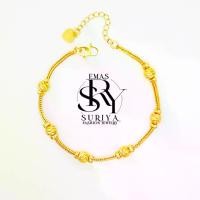 ราคา BR28 T91318BL สร้อยข้อมือสายโซ่ ลูกปัดบoba ขนาด 0.14 ซม. ทองคำ Suriya 24K ทองคำแบงก็อก ทองคำเกาหลี ทองคำไทเทเนียม ทองคำเวียดนาม จุ่ม เครื่องประดับ สร้อย ข้ เสริมดวง สายมู เซต คู่ (1734893512040482419)