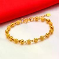 ราคา สร้อยข้อมือลูกปัดนำโชคชุบทอง| ไข่มุกเคลือบทอง 24K แบบด้านจากเวียดนาม| ความเรียบง่ายแบบเกาหลี| ทนทานและไม่ซีดจาง สร้อย ข้อมือ เสริม ดวง ความรัก กํา ไล เชือกถัก แหวน ช้อน rin (1735031338889611027)
