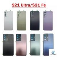 ราคา Suitable for new rear battery cover with adhesive sticker for Samsung Galaxy S21 Ultra S21 Fe. (1735240447928861715)