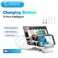 ราคา แท่นวางโทรศัพท์ ORICO พร้อมช่องชาร์จ USB 5 พอร์ต แท่นชาร์จพร้อมที่วาง 40W 5V2.4A แถมสายชาร์จ USB ฟรี สำหรับ iPhone Samsung Xiaomi PC Tablet (1735150916795008115)