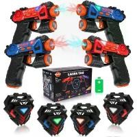 ราคา ที่นิยมมากที่สุด Laser Tag ปืนเลเซอร์แท็ก พร้อมชุดเกราะ ของเล่น LASER BATTLE เลเซอร์เกม ปืนอินฟราเรด Laser Gun (1735458155854857521)