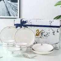 ราคา (โปร++) DINNER SET ชุดจานชาม ชุดจานชามเซรามิค สไตล์ยุโรป ชามลายเซรามิก จานลายเซรามิคกระเบื้อง 1เซ็ตมี 16ชิ้น ราคาถูก จาน ชาม เครื่องครัว จาน ชาม เมลามีน (1735320914063295784)