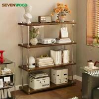 ราคา SEVENWOOD ชั้นวาง ชั้นเก็บของ ตู้หนังสือ ชั้นหนังสือ 3/4/5 ชั้น ชั้นวางไม้ ชั้นโชว์ของ เหมาะกับทุกที่ภายในบ้าน (1734792740566631576)