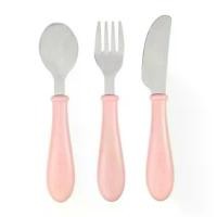 ราคา พร้อมส่งจากไทย ชุดช้อนส้อมฝึกซ้อมสแตนเลส BEABA มีด / ส้อม / ช้อน - สีชมพูวินเทจ (1732203793551952167)