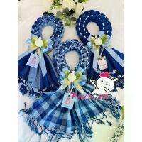 ราคา ส่งฟรี. มาลัยผ้าย้อมครามแท้สกลนคร คลุมไหล่ ผ้าพันคอ 40*180 ซม. (สุ่มลาย) (1734543552623314113)