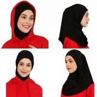 ราคา ฮิญาบสีดำแบบอิสลาม อาบายะฮิญาบสำหรับผู้หญิง ผ้าคลุมศีรษะเจอร์ซีย์ ฮิญาบ ผ้าพันคอ ชุดมุสลิมสำหรับผู้หญิง ผ้าโพกหัวสำเร็จรูป (1735173812751795747)