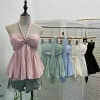 ราคา สายเดี่ยว ไหม พรม,เสื้อ สายเดี่ยว เสื้อครอป,วอนบิน เสื้อกล้าม,เสื้อเกาะอกผูกเชือกแบบมีแผ่นรองหน้าอกที่ดึงดูดใจอย่างแท้จริง พร้อมชายกระโปรงที่ช่วยปกปิดหน้าท้องและสร้างเอฟเฟกต์ทำให (1735010969992333064)