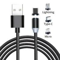 ราคา สายชาร์จแม่เหล็ก 3-in-1 แบบกลม ทำจากไนลอนอเนกประสงค์, สายชาร์จ 3-in-1, สายข้อมูลแม่เหล็กสำหรับการชาร์จเร็ว (1735325315170469704)
