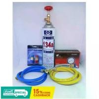 ราคา ชุดเติมน้ำยาแอร์ R134A(ชุดพร้อมใช้งาน)ประกอบด้วยน้ำยาแอร์R134a,1กระป๋อง1000g+วาล์วหัวเปิดปิดน้ำยา+เกจเดี่ยว+สายชาร์จ (1735070890107504098)