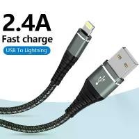 ราคา สายชาร์จ Lightning USB ของแท้ ชาร์จเร็ว สำหรับ iPhone 14/13/12/11 Pro Max/XS/X/XR/7/8/6 Plus/SE สายชาร์จหุ้มไนลอน (1735065771778082363)