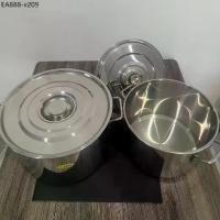 ราคา หม้อ2หู (รุ่นใหม่ หนา)(ทรงเตี้ย) หม้อสตูว์ หม้อสต็อค หม้อสแตนเลส หม้อหุงต้ม หม้อต้ม เบอร์ 30/35 ซม. (1735439508599506705)