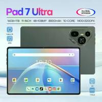 ราคา แท็บเล็ตใหม่ Pad 7 Ultra รุ่นส่งออก แท็บเล็ต Android หน่วยความจำ 16GB + 1TB (1733772962765112326)
