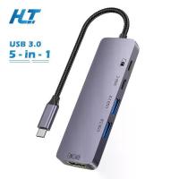 ราคา ฮับ USB‑C 5‑ใน‑1, 4K ที่ 60Hz, HDMI, USB 3.0/2.0, อะแดปเตอร์ชาร์จหลายพอร์ต 100W สำหรับคอมพิวเตอร์ตั้งโต๊ะ โทรศัพท์ แท็บเล็ต สถานีเชื่อมต่อ USB‑C (1735101692028946360)
