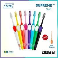 ราคา [พร้อมส่ง] แปรงซอกฟันฟรี Easy Pick] แปรงสีฟัน Tepe Supreme ขนแปรงนุ่ม 2 ระดับความยาว แปรงสีฟัน Tepe Supreme ผลิตในสวีเดน 1 ชิ้น (1734467002587186968)