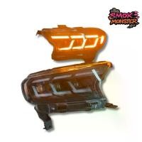 ราคา ไฟหน้า FORD RANGER / FORD EVEREST โคมไฟ LED ลูกแก้ว 3 ดวง ปี 2015-2020 T7 T8 ไฟเลี้ยววิ่ง (1735077369741936202)
