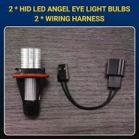 ราคา หลอดไฟ LED แองเจิลอายมาร์คเกอร์ฮาโล, 8000K สีเหลืองอำพัน, สำหรับ BMW E39 E53 E60 E63 E64 E66 E87 5 6 7 X3 X5, [แพ็ค 2 ชิ้น], โคมไฟ (1733267932931196371)