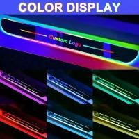 ราคา ไฟส่องประตูรถยนต์แบบใหม่ ไฟส่องโลโก้ โปรเจคเตอร์ ไฟ LED RGB ไร้สาย ใช้พลังงาน USB แผ่นกันรอยประตูรถยนต์ (1734895011742909858)