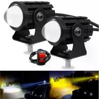 ราคา ชุดไฟ 2 ชิ้น สำหรับรถจักรยานยนต์/รถยนต์ มีเลนส์ fisheye แบบสองสี ไฟ LED และไฟหน้า LED พร้อมสวิตช์ โปรเจคเตอร์ แสงเสริม DRl ไฟหมอก เหมาะสำหรับแรงดันไฟฟ้า 8–80 โวลต์ อุปกรณ์เสริมสำ (1735082798675691268)
