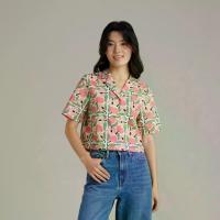ราคา Mc JEANS (แม็คยีนส์) Online Exclusive เสื้อเชิ้ตผู้หญิง เสื้อเชิ้ตแขนสั้น ทรงครอป สีชมพู (Mc Resort Collection) MWSZ331 (1734891145653159233)