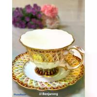 ราคา ชุดชา/กาแฟเบญจรงค์ 200 ml Royal Bone Tea/coffee cup and saucer by JJ Benjarong (1735241307928561225)
