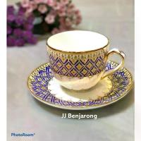 ราคา ชุดชา/กาแฟเบญจรงค์ 200 ml Tea/coffee cup and saucer by JJ Benjarong (1734518892147279594)