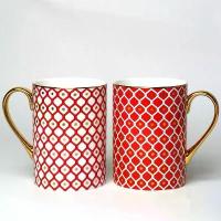 ราคา Wedding anniversary gift Russian royal bone china coffee cup and saucer STAR series set afternoon tea set (1735398617126175811)