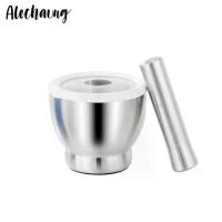 ราคา ครกสแตนเลส 304 ครกตำน้ำพริก ครกฝาซิลิโคน Stainless Steel Mortar กันกระเด็น ครกเกาหลี ครก สาก ครกและสาก เครื่องเทศบดพร้อมฝา เกรดอาหาร ครกบดยา Alechaung coffee (1735168243807389038)