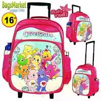 ราคา [COD] [tiktokTanjiro New กระเป๋านักเรียน16 นิ้ว Bagsmarket luggage กระเป๋าเด็ก กระเป๋านักเรียน กระเป๋าเป้ล้อลาก เป้สะพาย ลายหมีแคร์แบร์ น่ารักมาก (1734617998004946866)