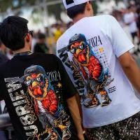 ราคา เสื้อยืด 8 .1 ผ้าฝ้าย 100% เสื้อแฟชั่น สีขาว/สีดำ เสื้อผ้าผู้ชาย (1734561379251815678)
