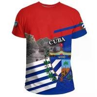 ราคา แฟชั่น 3D พิมพ์คิวบาธง T เสื้อผู้ชาย Cuban National Emblem เสื้อยืด Streetwear แขนสั้นขนาดใหญ่ Tees ฤดูร้อนเสื้อผ้า (1734687280031958430)