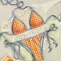 ราคา New two-piece swimsuit for women, sexy bikini with spaghetti straps, fresh and pure European and American style swimwear (1735422256879863652)