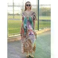 ราคา Women's Summer Bohemian Style Beach Loose Fit Plus Size Vacation Dress Bikini Swimsuit Top (1734873267200886530)