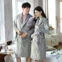 ราคา Couple's Bathrobe Factory Direct Flannel Bathrobe Long Sleeve Loungewear Bathrobe Thickened Coral Fleece Pajamas (1733472381340059630)