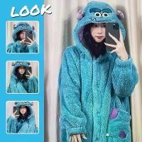 ราคา Women Pajamas Kigurumi Nightgown Coral Velvet Sleepwear Winter Animal Cartoon Monster Sullivan Pajamas Couple Warm Robe Sleepwear (1735279020456379791)