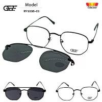 ราคา กรอบแว่นสายตา GEZE Clip-On รุ่น RY1035 - C1 เต็มกรอบสีดำ คลิปออนแม่เหล็ก เลนส์กันแดดPolarized (1735275388114732072)