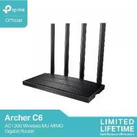 ราคา TP-Link Archer C6 ไวไฟเราเตอร์ AC1200 Wireless MU-MIMO Gigabit Router (รองรับโหมด Access Point) COD (1735019820727568035)