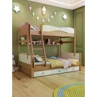 ราคา ♔Modern and minimalist bed children's high and low bed Nordic double decker bed with a 1.2/1.5 meter upper and lower bunk※ (1735172145356441174)
