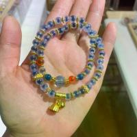 ราคา Creative Blue Agate Multi-Strand Bracelet, Blue Agate Health Bracelet, Three-Strand Holiday Gift, Fashionable and Simple, Auspicious (1734997482520086505)